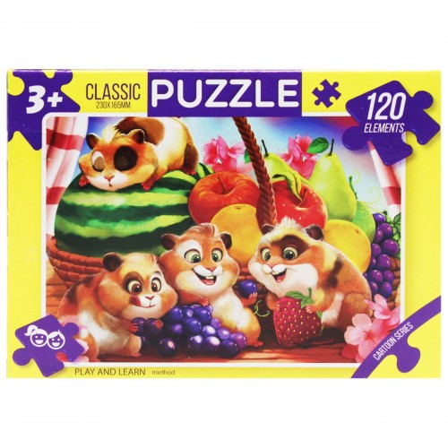 Пазлы "Хомячки", 120 элементов (Dankotoys)