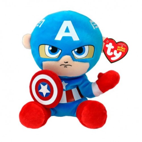 Детская игрушка мягкая "Marvel Капитан Америка" 15 см (TY)