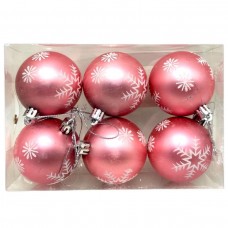 Новорічні прикраси, 6 штук, кульки, D=6 см, у слюді Новорічні прикраси, 6 штук, кульки, D=6 см, у слюді