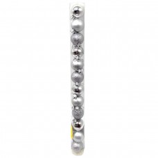 Новорічні прикраси  12 штук, діаметр - 3 см (СРІБНІ )