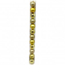 Новорічні прикраси  12 штук, діаметр - 3 см (ЗОЛОТІ)