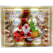 Новорічні прикраси, 21 штука, кульки, барабани, D = 4,5 см, у слюді