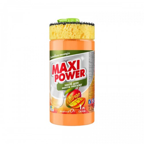 MAXI POWER Средство для мытья посуды 1л Манго (MAXI POWER)