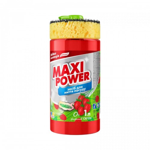 MAXI POWER Средство для мытья посуды 1л Земляника (MAXI POWER)