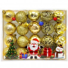 Новорічні прикраси, 20 штук, кульки, D = 4,5 см, у слюді