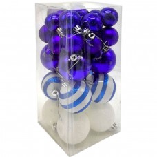 Новорічні прикраси, 30 штук, кульки у слюді