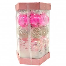 Новорічні прикраси, 35 штук, кульки, D = 5 см, в слюді