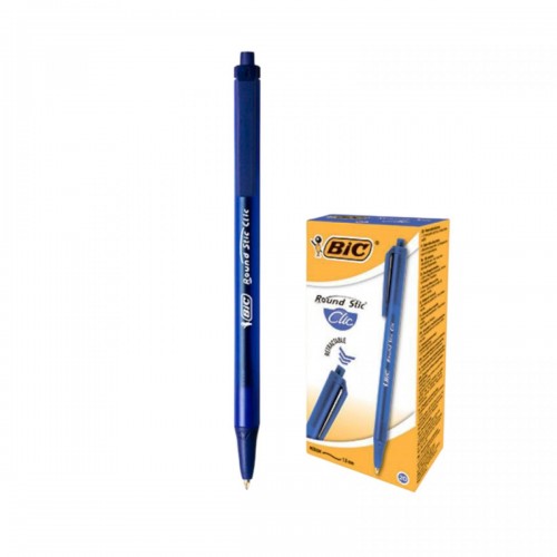 BIC Ручка Round Stic Clic Синяя 1шт (BIC)
