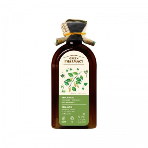 Green Pharmacy шампунь 350мл против перхоти березовые почки и касторовое масло (Green Pharmacy)