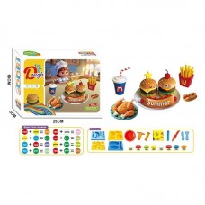 Тісто для ліплення (екструдер, 8 кольорів тіста, 4 фігурні форми, тарілочка, 2 ножі, виделка)