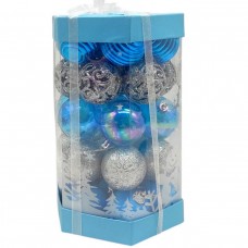 Новорічні прикраси,  35 штук, кульки, подарунки, D = 5 см, в слюді Новорічні прикраси,  35 штук, кульки, подарунки, D = 5 см, в слюді