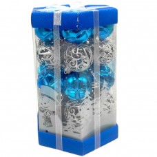 Новорічні прикраси,  35 штук, кульки, подарунки, D = 5 см, в слюді