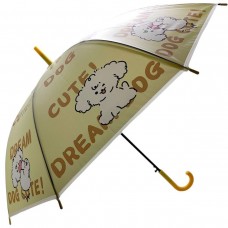 Зонтик-трость, полуавтомат, длина: 77 см, диаметр купола - 65 см (ЖЕЛТЫЙ)