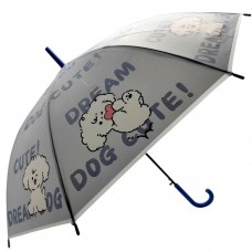 Зонтик-трость, полуавтомат, длина: 77 см, диаметр купола - 65 см (ГОЛУБОЙ)