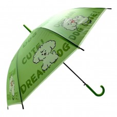 Зонтик-трость, полуавтомат, длина: 77 см, диаметр купола - 65 см (САЛАТОВЫЙ)