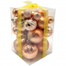 Новогодние украшения, шарики, 30 штук, в слюде
