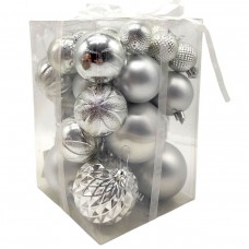 Новогодние украшения шарика, 30 штук, (БЕЛЫЕ)