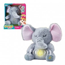 Інтерактивна іграшка “Слоник”, висота 29 см, підсвічування, сплюшка, мелодія, дихає, на батарейках, для сну, в коробці
