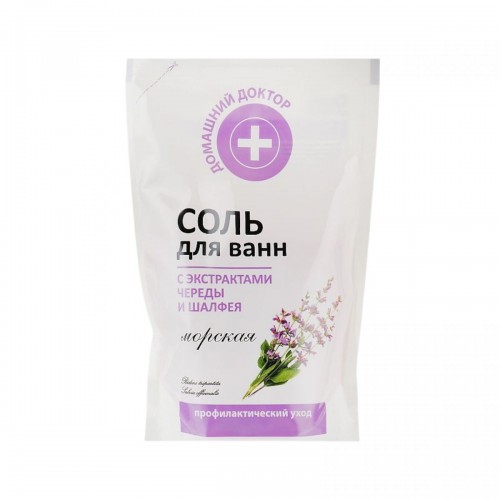The Doctor Health Care соль д/ванн дой-пак 500г Стадо и шалфей (The Doctor Health & Care)