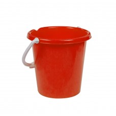Ведерко для песка, пластиковое, с ручкой (красное)