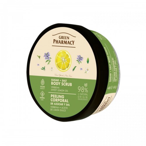 Green Pharmacy скраб д/тела 200мл сахарно-солевой Вербена и масло сладкого лимона (Green Pharmacy)