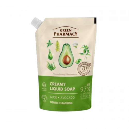 Green Pharmacy жидкое мыло 460мл дой-пак алоэ и авокадо (Green Pharmacy)
