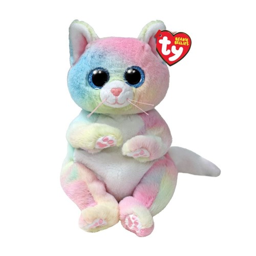 Детская игрушка мягконабивная TY BEANIE BELLIES. Радужный кот CAT (TY)
