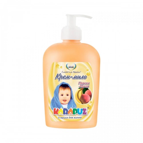 Карапуз крем-мыло детское 400г персик-банан (Карапуз) Карапуз крем-мыло детское 400г персик-банан (Карапуз)