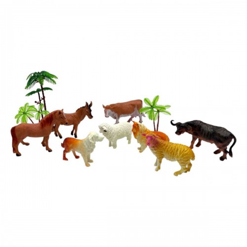 Набір тварин (11 елементів, 8 тварин, аксесуари) в пакеті (MiC) Набір тварин (11 елементів, 8 тварин, аксесуари) в пакеті (MiC)