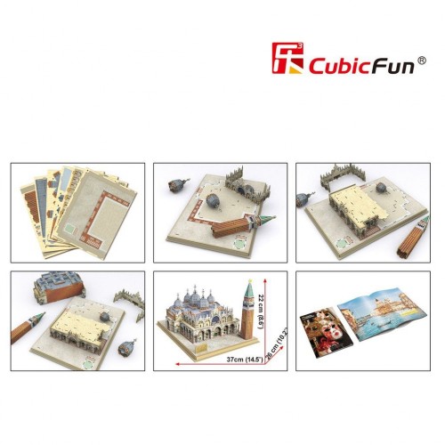 ТРЕХМЕРНАЯ ГОЛОВОЛОМКА-КОНСТРУКТОР National Geographic, Площадь Святого Марка (Cubic Fun) ТРЕХМЕРНАЯ ГОЛОВОЛОМКА-КОНСТРУКТОР National Geographic, Площадь Святого Марка (Cubic Fun)