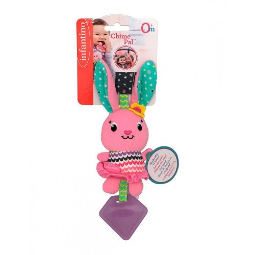 Игрушка мягкая навесная с прорезывателем Зайка (Infantino) Игрушка мягкая навесная с прорезывателем Зайка (Infantino)