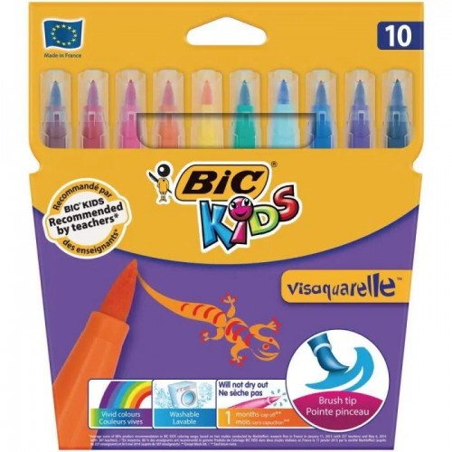 Фломастеры BIC Visaquarelle 10 цветов 10 шт (BIC) Фломастеры BIC Visaquarelle 10 цветов 10 шт (BIC)