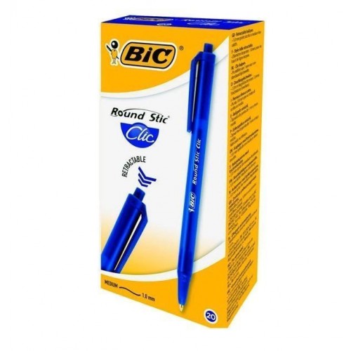 Набір автоматичних кулькових ручок BIC Round Stic Clic, 20 шт. (BIC) Набір автоматичних кулькових ручок BIC Round Stic Clic, 20 шт. (BIC)