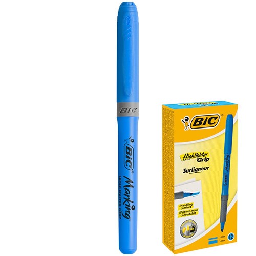 Текстовиділювач BIC Grip, синій (BIC) Текстовиділювач BIC Grip, синій (BIC)