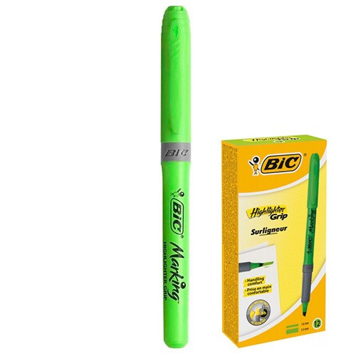 Текстовиділювач BIC Grip зелений (BIC) Текстовиділювач BIC Grip зелений (BIC)