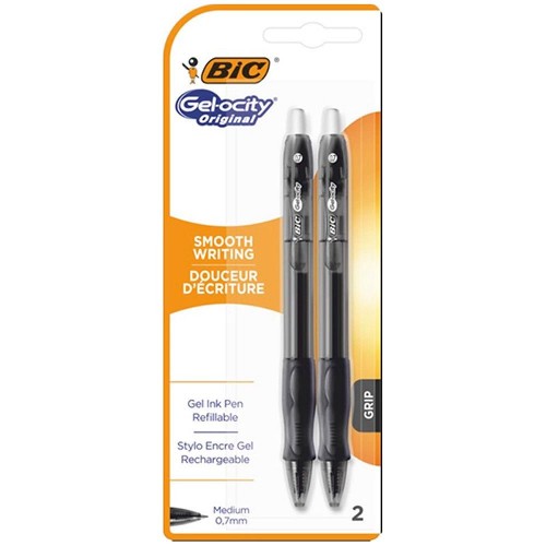 Набор гелевых ручек BIC Gelocity Original Черный, 2 шт. (BIC) Набор гелевых ручек BIC Gelocity Original Черный, 2 шт. (BIC)