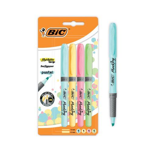 Набор текстовых маркеров BIC Pastel, 4 шт. (BIC) Набор текстовых маркеров BIC Pastel, 4 шт. (BIC)