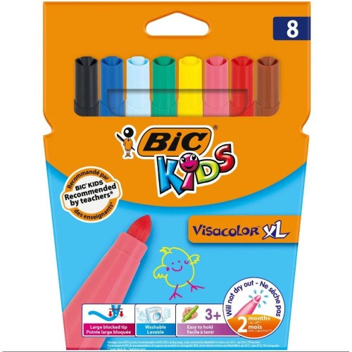 Фломастер BIC Kids Visacolor XL 8 шт. (BIC) Фломастер BIC Kids Visacolor XL 8 шт. (BIC)