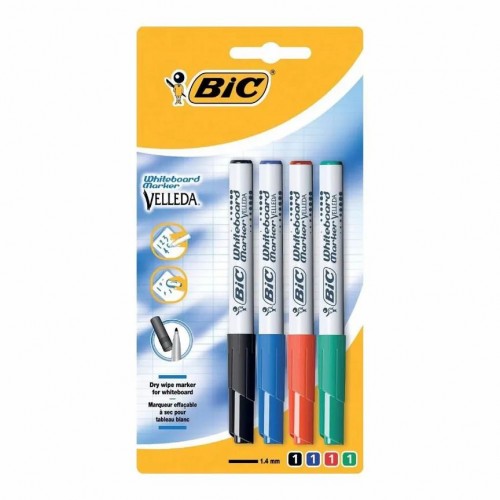Набор маркеров BIC Velleda 1.4 мм, 4 шт. (BIC) Набор маркеров BIC Velleda 1.4 мм, 4 шт. (BIC)