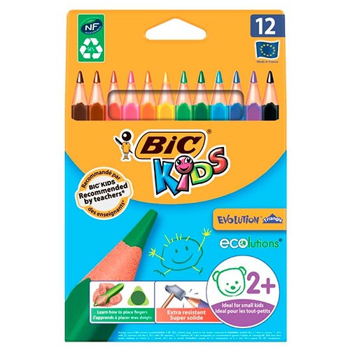 Карандаши цветные BIC Evolution, 12 шт. (BIC) Карандаши цветные BIC Evolution, 12 шт. (BIC)