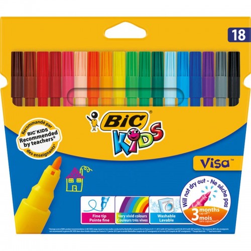 Фломастери BIC Visa 18 кольорів (BIC)