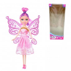 Лялька 22см  фея з крилами (РОЖЕВА)
