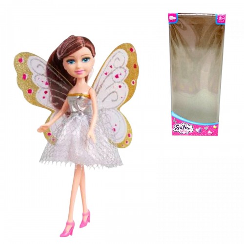Кукла 22см фея с крыльями (СЕРЕБРЯНАЯ) (Gina) Кукла 22см фея с крыльями (СЕРЕБРЯНАЯ) (Gina)