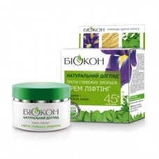 Биокон Крем-лифтинг Натуральный уход Против глубоких морщин 45+, 50 мл