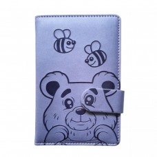 Блокнот,Кожзам,А6, 64аркуші (ВЕДМЕДИК І БДЖІЛКИ)