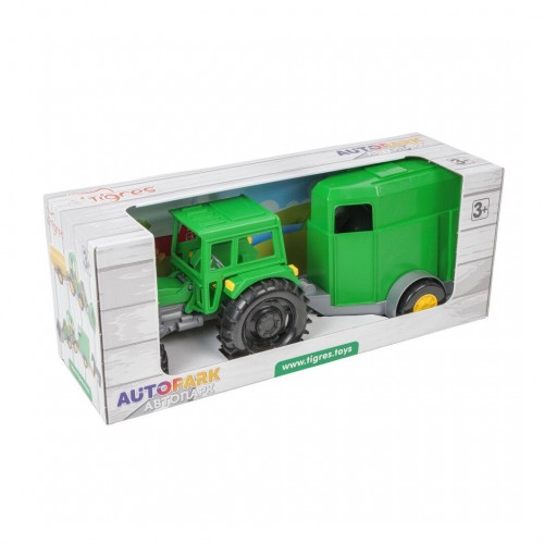 Трактор "Фермер" з причепом для тварин (зелений) (Wader)