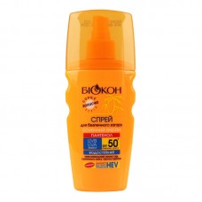 Биокон Спрей для безопасного загара Солнечный экран SPF-50+, 160 мл