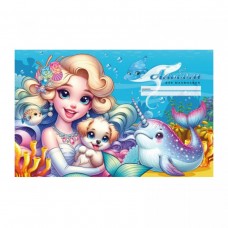 Альбом для малювання, 100г, на скобі, 202х292 мм, 16 аркуш.  РУСАЛОНЬКА