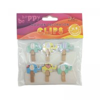 Деревянные декоративные зажимы, 6шт