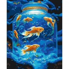 Картина за номерами з фарбами металік 